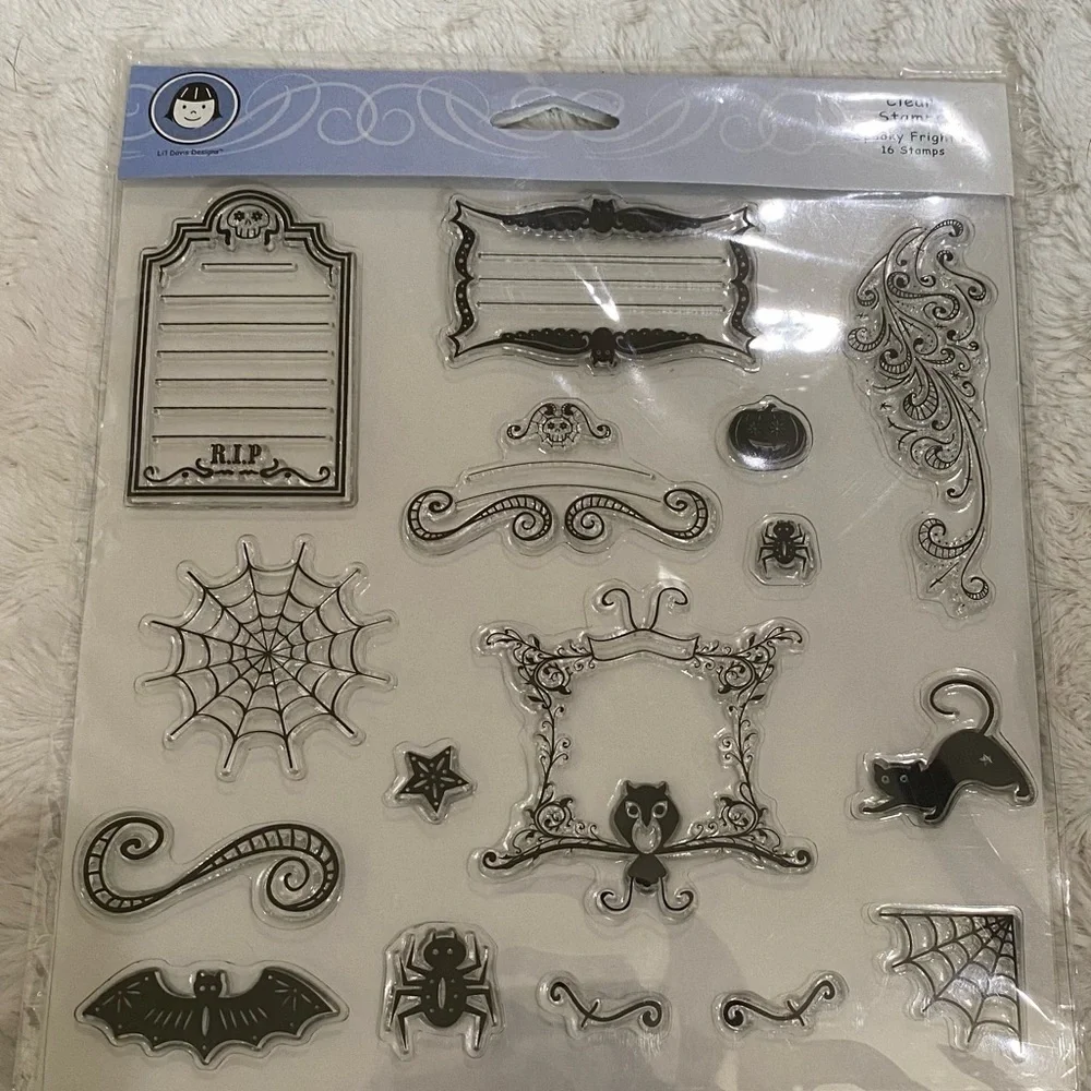 Clear spooky frightful  stamps